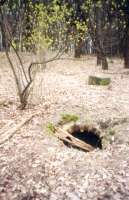 Der alte Friedhof mit eingefallener Gruft