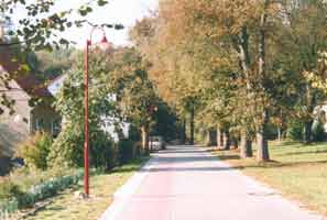 Die stra�e "An den Teichen" in Richtung L�bbinchen