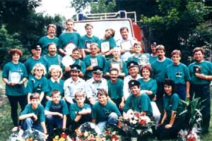 Gruppenfoto der Krayner Feuerwehr heute